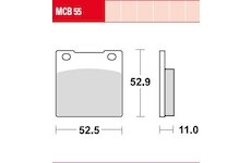 Sada brzdových platničiek kotúčovej brzdy TRW MCB55