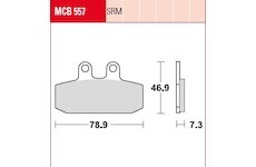 Sada brzdových platničiek kotúčovej brzdy TRW MCB557