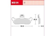 Sada brzdových platničiek kotúčovej brzdy TRW MCB579