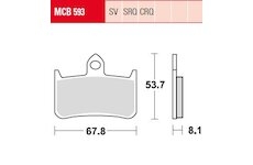 Sada brzdových platničiek kotúčovej brzdy TRW MCB593SV