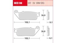 Sada brzdových platničiek kotúčovej brzdy TRW MCB598SV