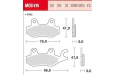 Sada brzdových platničiek kotúčovej brzdy TRW MCB615EC