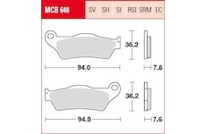 Sada brzdových platničiek kotúčovej brzdy TRW MCB648SRM