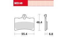 Sada brzdových platničiek kotúčovej brzdy TRW MCB649