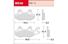 Sada brzdových platničiek kotúčovej brzdy TRW MCB663