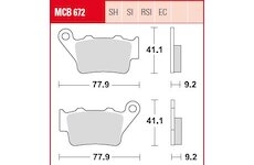 Sada brzdových platničiek kotúčovej brzdy TRW MCB672