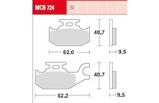 Sada brzdových platničiek kotúčovej brzdy TRW MCB724