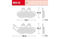 Sada brzdových platničiek kotúčovej brzdy TRW MCB734