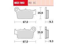 Sada brzdových platničiek kotúčovej brzdy TRW MCB739EC