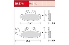 Sada brzdových platničiek kotúčovej brzdy TRW MCB744SRM