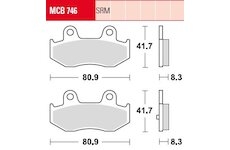 Sada brzdových platničiek kotúčovej brzdy TRW MCB746