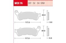 Sada brzdových platničiek kotúčovej brzdy TRW MCB776SV