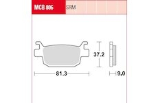 Sada brzdových platničiek kotúčovej brzdy TRW MCB806SRM