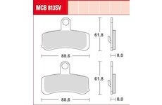 Sada brzdových platničiek kotúčovej brzdy TRW MCB813SV