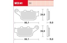 Sada brzdových platničiek kotúčovej brzdy TRW MCB841