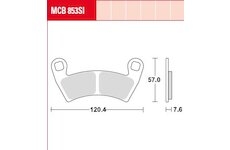 Sada brzdových platničiek kotúčovej brzdy TRW MCB853SI