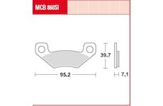 Sada brzdových platničiek kotúčovej brzdy TRW MCB860SI