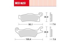 Sada brzdových platničiek kotúčovej brzdy TRW MCB862SI