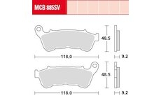 Sada brzdových platničiek kotúčovej brzdy TRW MCB885SV