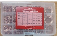 Sada podložiek medených 220ks