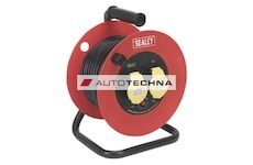 SEALEY Cable Reel 25mtr 2 x 110V 1.5mm2 Heavy-Duty Thermal Trip