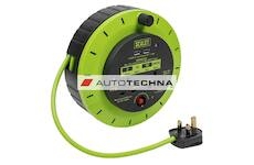 SEALEY Cassette Type Cable Reel Green with Thermal Trip 2 x 230V an BCR10G