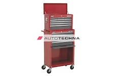 SEALEY Topchest & Rollcab Combination 13 Drawer with Ball Bearing Runners - Red/Grey