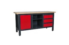 SEALEY Workstation with 3 Drawers, 1 Cupboard & Open Storage