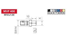 spojovací diel brzdového vedenia TRW MVF400S