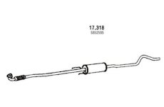 Stredný tlmič výfuku NOVAK 17.318