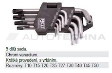 TRIUMF Sada kľúčov TORX 10-50mm 9ks s dierou