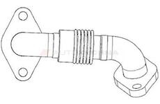 Trubka spojovacia vedenia spoldín Š Fabia I, II 1.9TDI (2x tesnenie) BORGWARNER