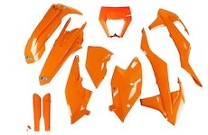 UFO Kompletný plastový KIT KTM EXC/EXC-F s prednou maskou 17-19 oranžová