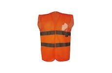 VIZWELL SAFETY VEST H.VIS.ORANGE S-M