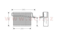 výparník klimatizace (±AUT) [263*177*67]