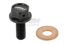 Vypúštacia skrutka Honda/Suzuki M12 x 20 mm s magnetom čierna