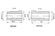 WP Trubka brzdová Cu - 4,75mm 1150mm 105/116