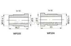 WP Trubka brzdová Cu - 4,75mm 1450mm 104/105