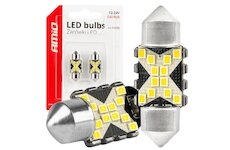 Žiarovka 12V/24V LED 12SMD Festoon C5W 2016 31mm biela sulfidka /2ks/ CANBUS