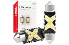 Žiarovka 12V/24V LED 12SMD Festoon C5W 2016 36mm biela sulfidka /2ks/ CANBUS