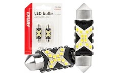 Žiarovka 12V/24V LED 12SMD Festoon C5W 2016 39mm biela sulfidka /2ks/ CANBUS