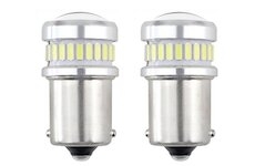 Žiarovka 12V/24V LED 3014 24SMD + 3030 6SMD 1156 BA15S P21W R10W R5W biela /2ks/ CANBUS