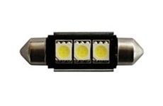 Žiarovka 12V 3smd LED CB662W 15x39mm 3W sulfidka biela CANBUS /1ks/